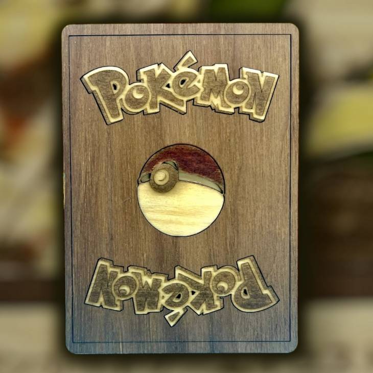 Wood Card Pikachu Illustrator - immagine 2