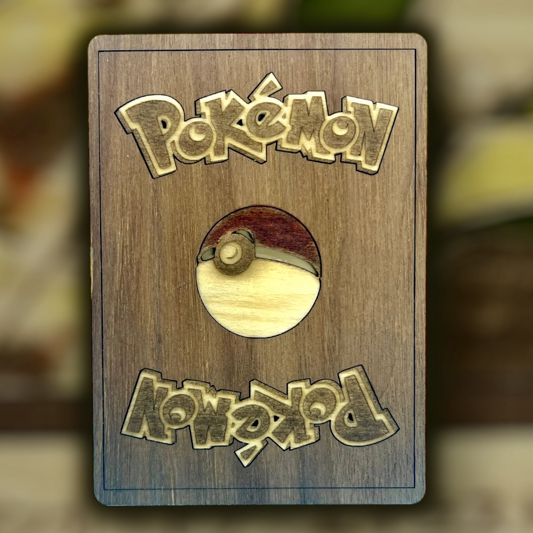 Wood Card Pikachu Illustrator - immagine 2