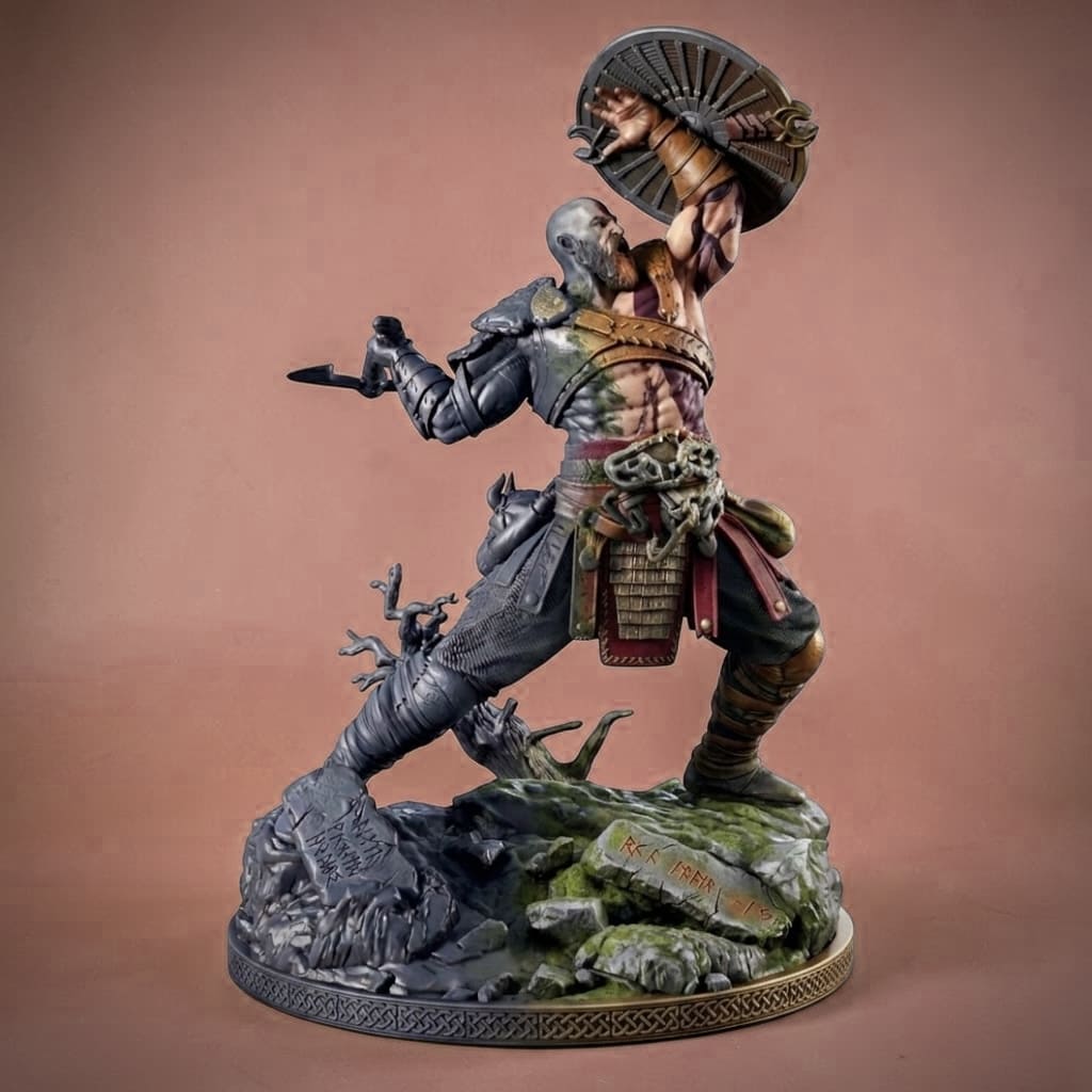 Kratos Statua Grezza - Figure Project