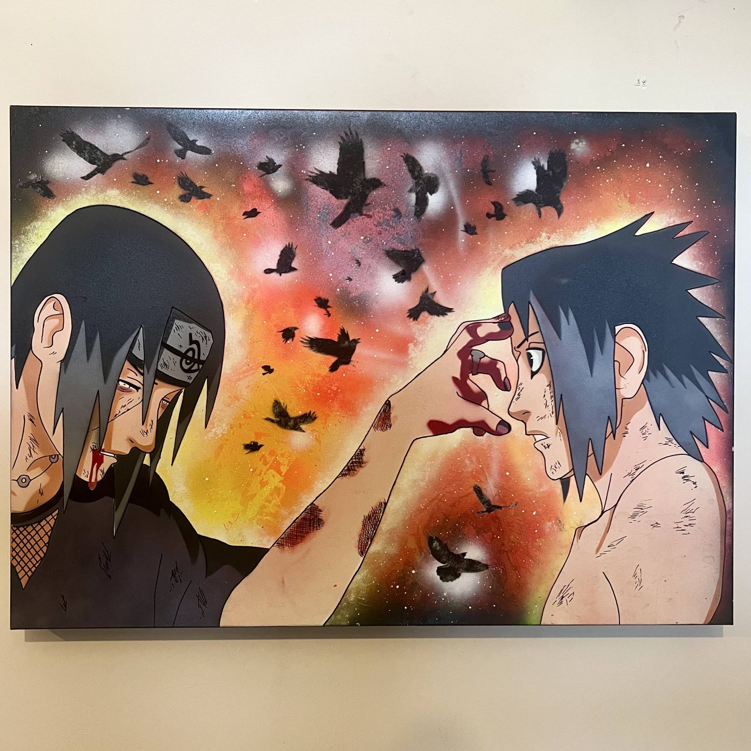 Itachi e Sasuke 50x70 - Wolf Art Private Collection - immagine 2