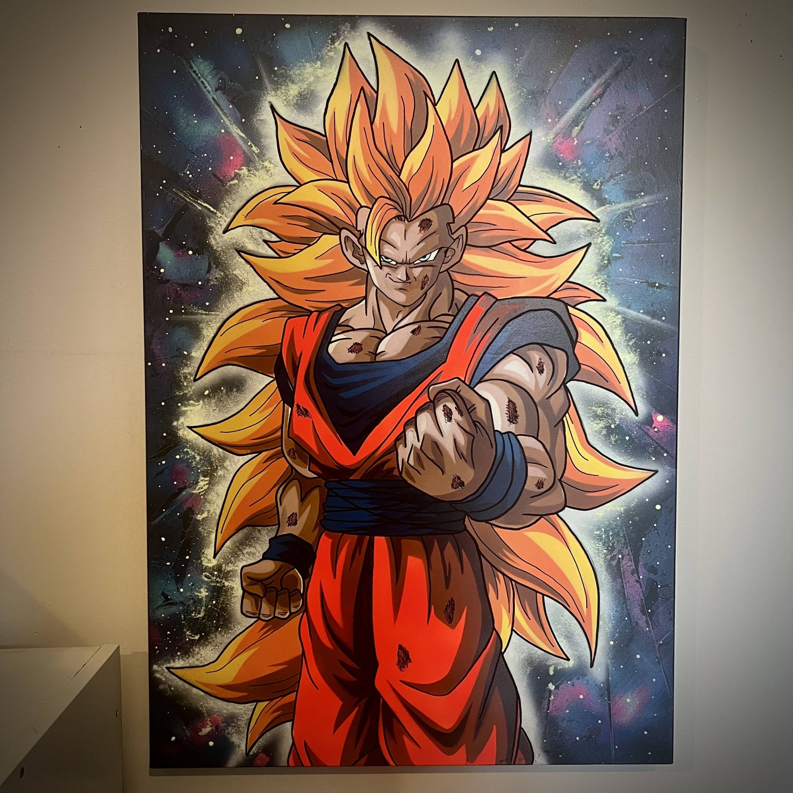 Goku ssj3 50x70 - Wolf Art Private Collection - immagine 2