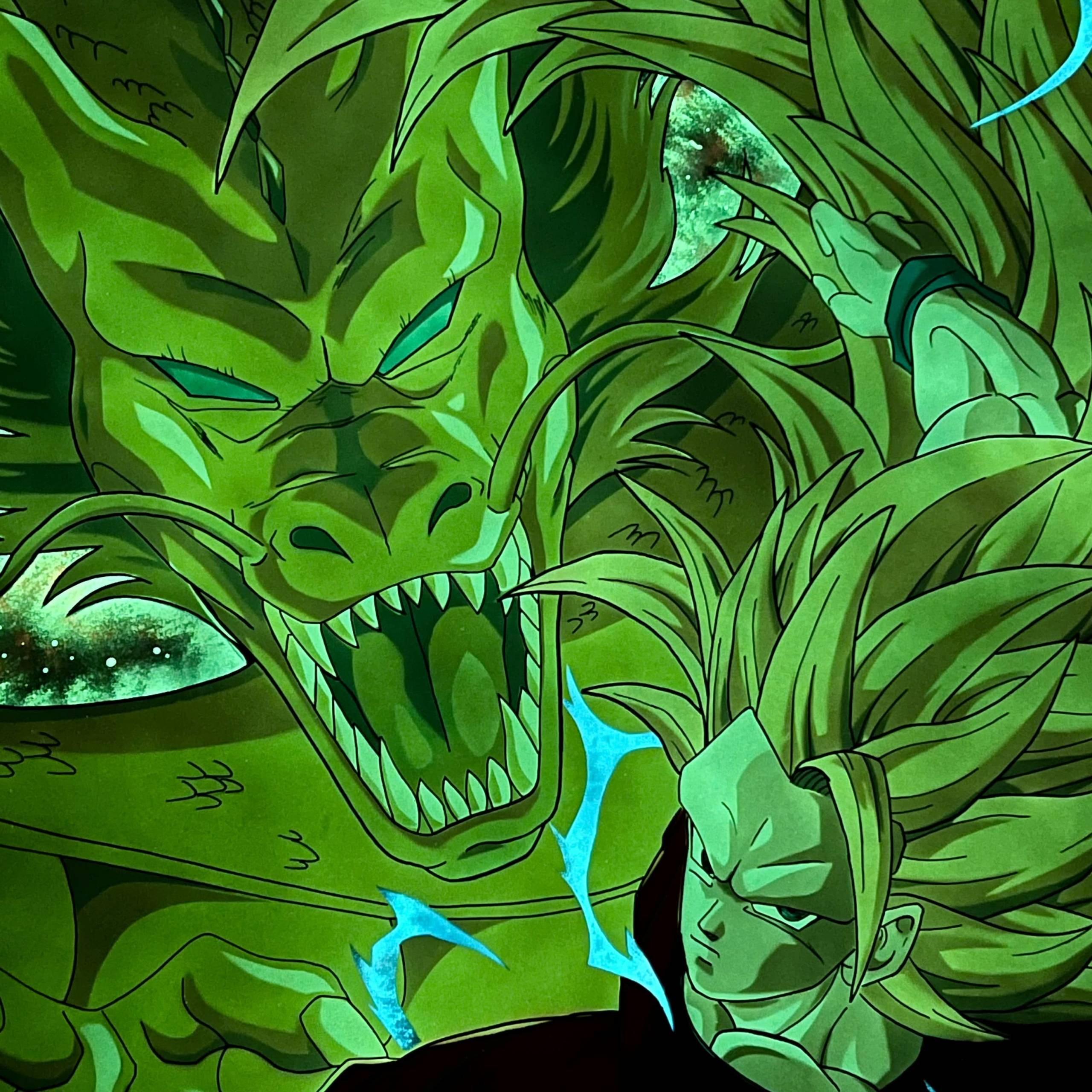 GIGA QUADRO Goku ssj3 Pugno Del Drago 100x140 - Wolf Art Private Collection - immagine 6