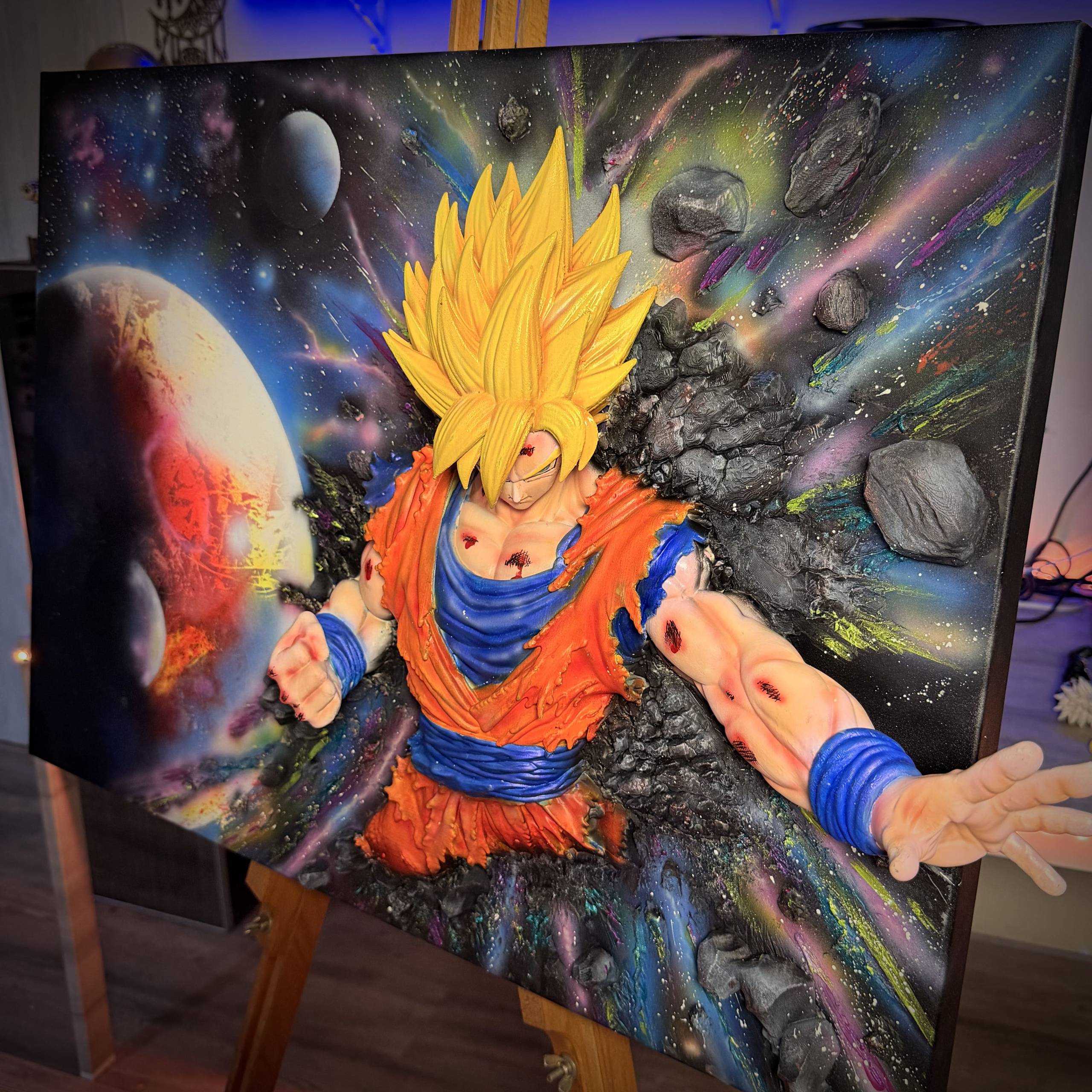 Goku Hyper Art Fusion - 70x50 cm - immagine 5